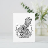 Inspiriert Kaninchenleiter in Kranz Postkarte (Stehend Vorderseite)