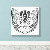 Inspiriert Katze 6 Leinwanddruck (Insitu (Holzboden))