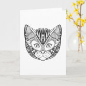 Inspiriert Katze Karte (Gelbe Blume)