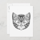 Inspiriert Katze Postkarte (Vorne/Hinten)