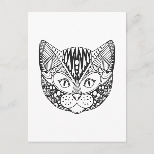 Inspiriert Katze Postkarte (Vorderseite)