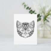 Inspiriert Katze Postkarte (Stehend Vorderseite)