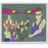 inspiriert Klassenkameraden Aufkleber (Vorderseite)