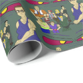 inspiriert Klassenkameraden Geschenkpapier (Rolleneckpunkt)