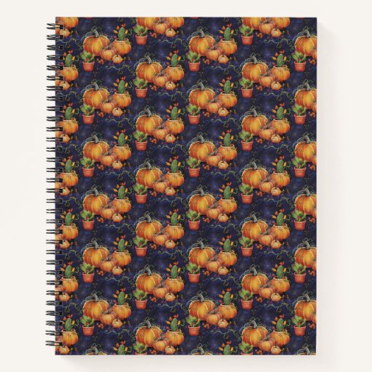 Inspiriert Kürbis und Kaktus (Design 1) Notizblock (Vorderseite)