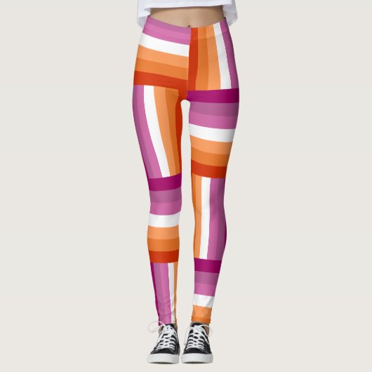 Inspiriert Leggings mit dem Lesben-Stolz (Vorderseite)