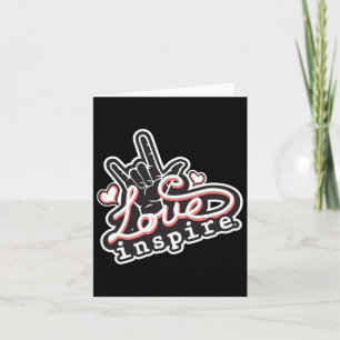 Inspiriert Liebe Asl Ily Hand Sign Language Deaf A Karte