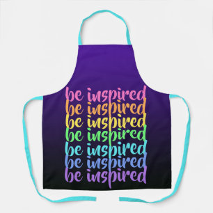 "Inspiriert" Lila RegenbogenSchürze Schürze