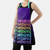 "Inspiriert" Lila RegenbogenSchürze Schürze (InSitu)