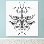 Inspiriert Mantis zum Gebet 6 Leinwanddruck (Insitu (Holzboden))