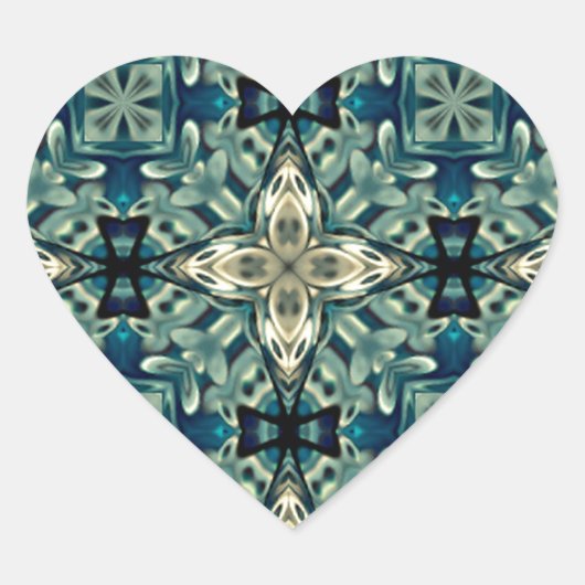 Inspiriert marokkanisches Design Herz-Aufkleber (Vorderseite)