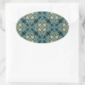 Inspiriert marokkanisches Design Ovaler Aufkleber (Tasche)