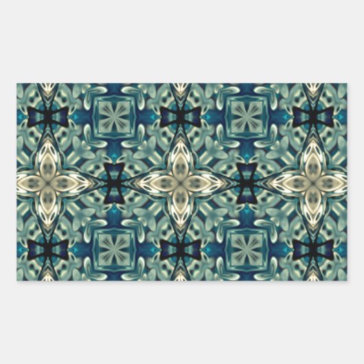 Inspiriert marokkanisches Design Rechteckiger Aufkleber (Vorderseite)