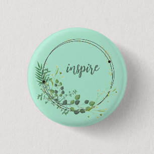 Inspiriert mit floralen botanischen Rahmen Button
