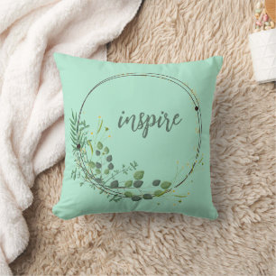 Inspiriert mit floralen botanischen Rahmen Kissen