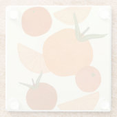 Inspiriert: Moderne Abstrakte Formen Glasuntersetzer (Rückseite)