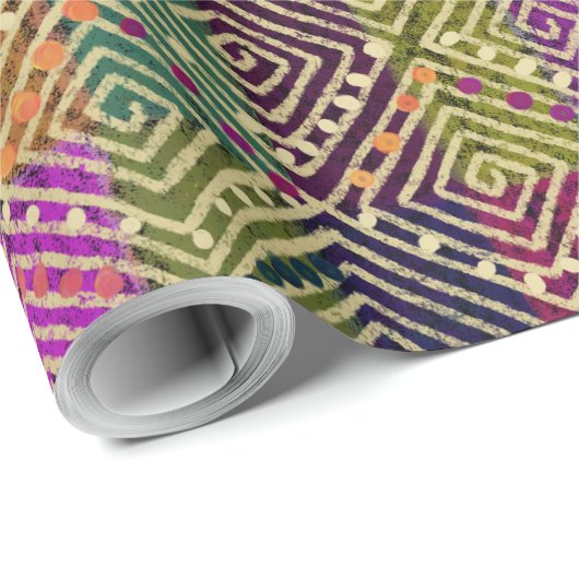 Inspiriert Muscheltuch | Ankara Style Beautiful Geschenkpapier (Rolleneckpunkt)