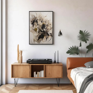 Inspiriert neutrale, florale botanische Weichheit Poster