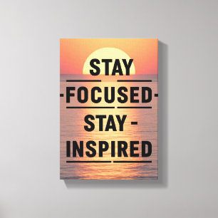 Inspiriert Option "Fokussiert Bleibe" bleibe 2 Leinwanddruck