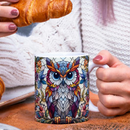 Inspiriert Owl gestanztes Glas Kaffeetasse