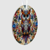 Inspiriert Owl gestanztes Glas Ornament (Vorderseite)