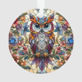 Inspiriert Owl gestanztes Glas Ornament (Rückseite)