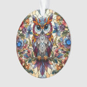 Inspiriert Owl gestanztes Glas Ornament (Vorderseite)