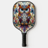 Inspiriert Owl gestanztes Glas Pickleball Schläger (Vorderseite)