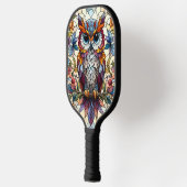 Inspiriert Owl gestanztes Glas Pickleball Schläger (Links)