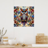 Inspiriert Owl gestanztes Glas Poster (Küche)