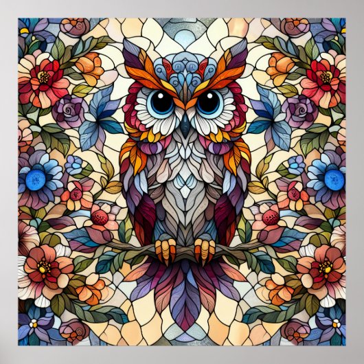 Inspiriert Owl gestanztes Glas Poster (Vorne)