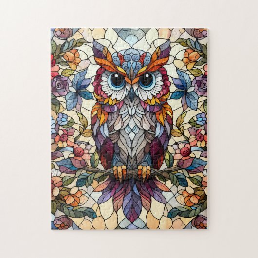 Inspiriert Owl gestanztes Glas Puzzle (Vertikal)