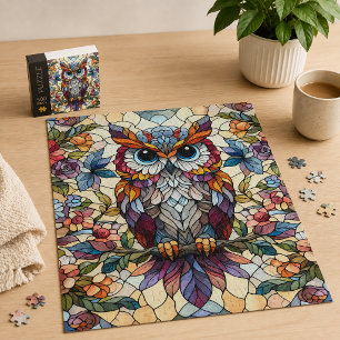 Inspiriert Owl gestanztes Glas Puzzle