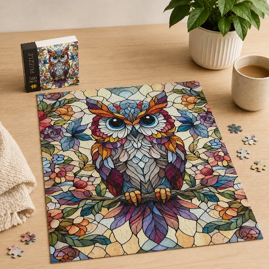 Inspiriert Owl gestanztes Glas Puzzle