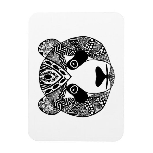 Inspiriert Panda Magnet (Vertikal)