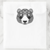 Inspiriert Panda Runder Aufkleber (Tasche)