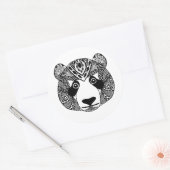 Inspiriert Panda Runder Aufkleber (Umschlag)