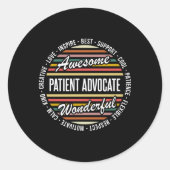 Inspiriert Patientenanwalt Runder Aufkleber (Vorderseite)