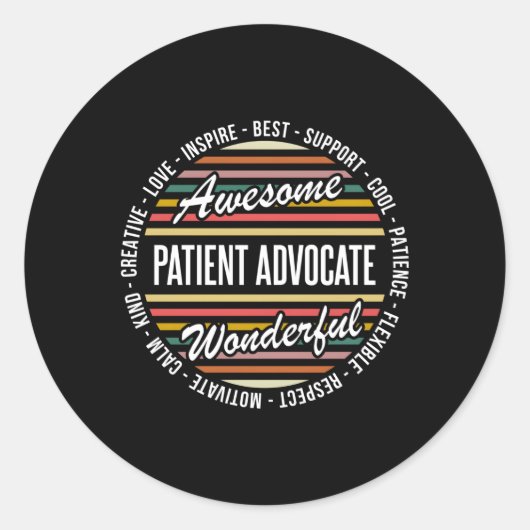 Inspiriert Patientenanwalt Runder Aufkleber (Vorderseite)