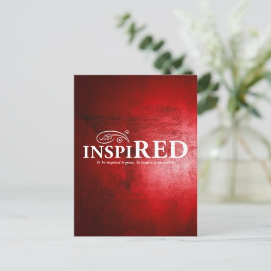 Inspiriert Postkarte (Stehend Vorderseite)
