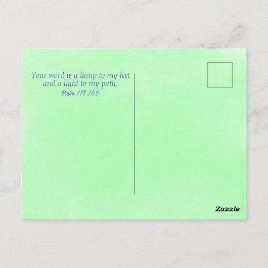Inspiriert Psalm 119:105 Gedicht Candle Lady Postkarte (Rückseite)