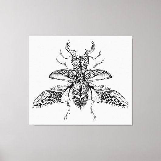 Inspiriert Psychedelic Stag-Beetle 6 Leinwanddruck (Vorderseite)
