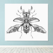Inspiriert Psychedelic Stag-Beetle 6 Leinwanddruck (Insitu (Holzboden))