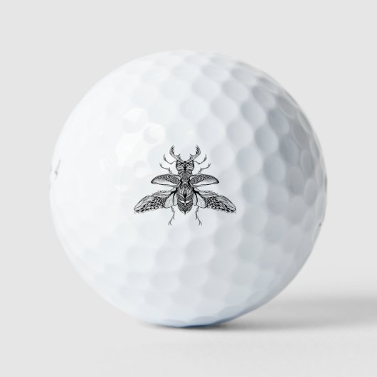 Inspiriert Psychedelic Stag-Beetle Golfball (Vorderseite)