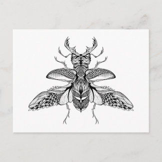 Inspiriert Psychedelic Stag-Beetle Postkarte