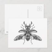 Inspiriert Psychedelic Stag-Beetle Postkarte (Vorne/Hinten)