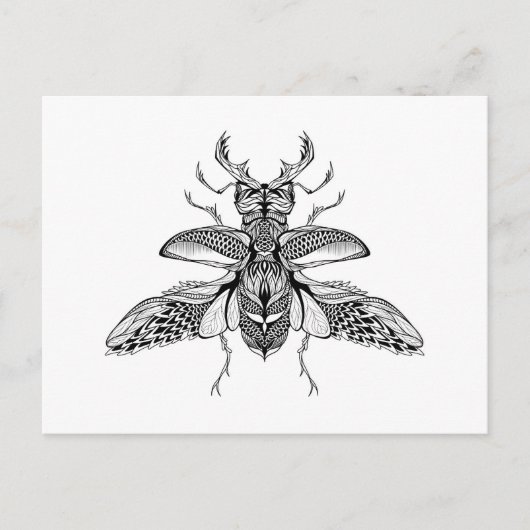 Inspiriert Psychedelic Stag-Beetle Postkarte (Vorderseite)