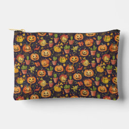 Inspiriert Quirky Pumpkin und Cactus (Design 2) Zubehörtasche