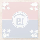 Inspiriert Red & Blue Untersetzer (Rückseite)