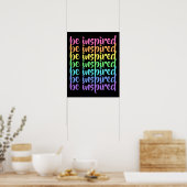 "Inspiriert" Regenbogen-Poster Poster (Küche)